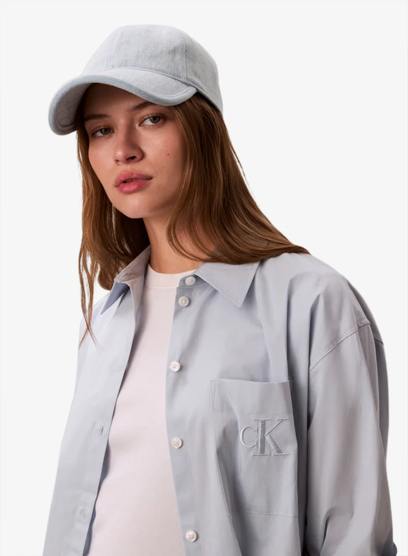 CALVIN KLEIN  Emblem Logo Denim Cap for Women | Best Price UAE